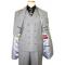 Steve Harvey Silver Grey Shadow Stripes Super 120's Merino Wool Suit w/ Pleated Lapels